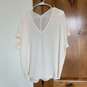 Lush off white, over-sized blouse